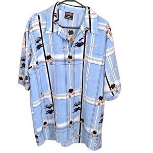 Lil' thug Shirt Men's XXL Short Sleeve Button Front Polyester